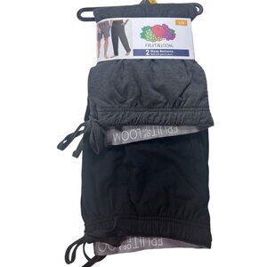 Fruit of the Loom Sleep Bottoms Set Mens Size L Soft‎ Knit Pants & Shorts 2-Pack